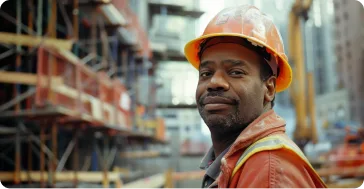 A man at a construction site